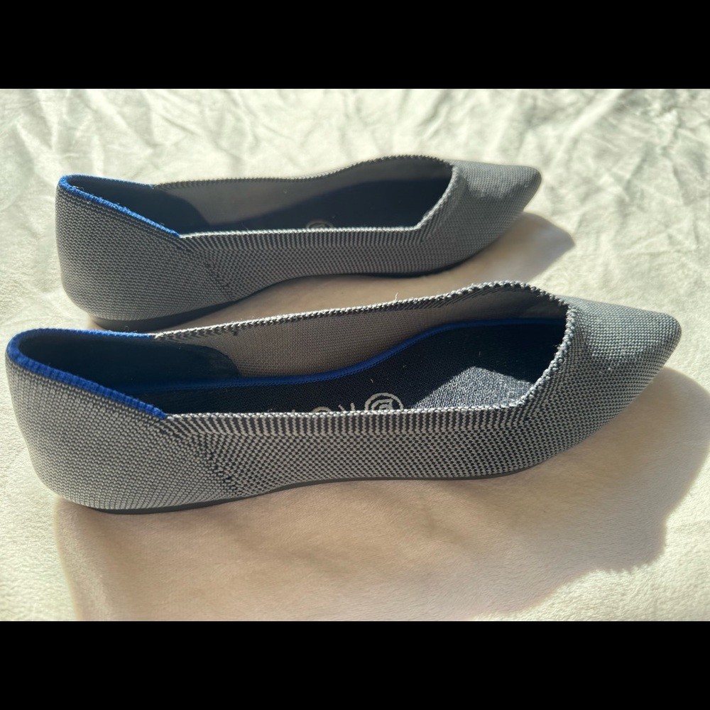 Grey flax Rothys points sz 8.5